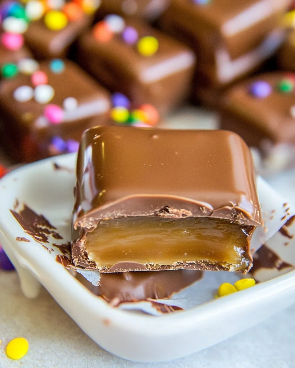 Classic Chocolate-Covered 7-Minute Microwave Caramels dish photo