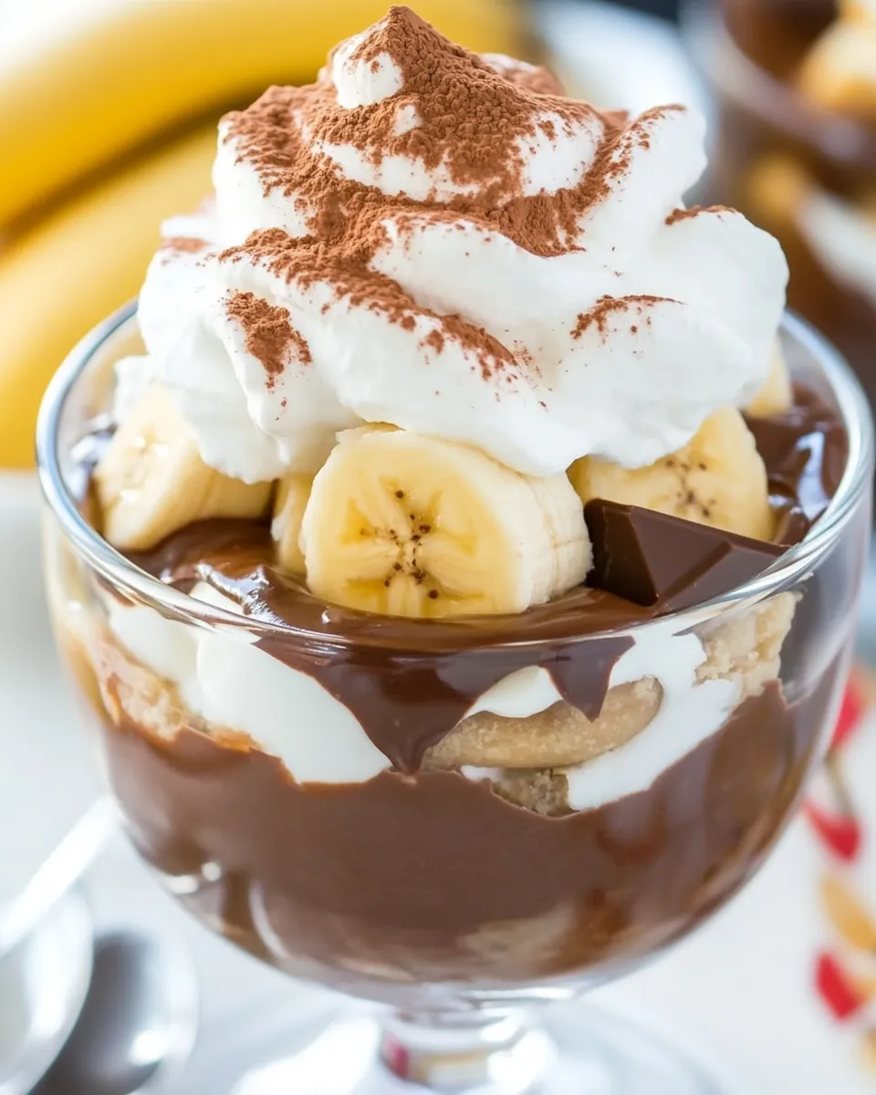 Classic Chocolate Banana Pudding image