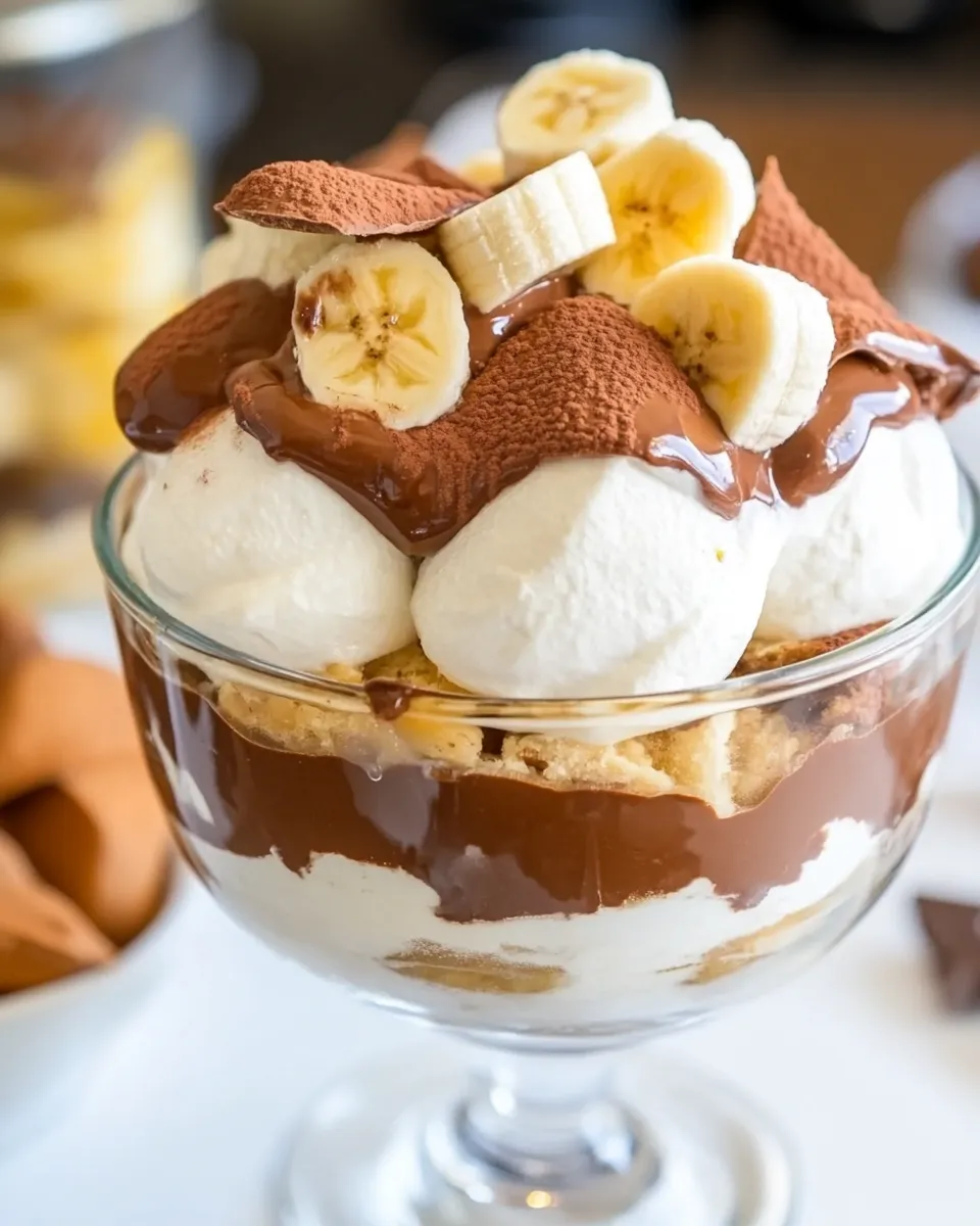 Delicious Chocolate Banana Pudding shot