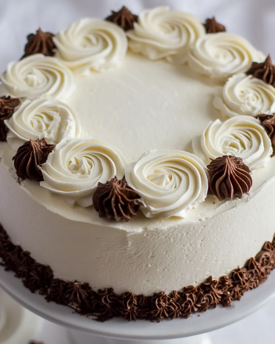 Easy Chocolate Cake with Swiss Meringue Buttercream dish photo