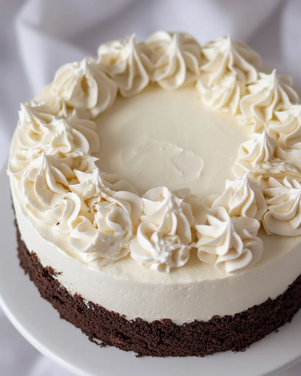 Perfect Chocolate Cake with Swiss Meringue Buttercream food shot
