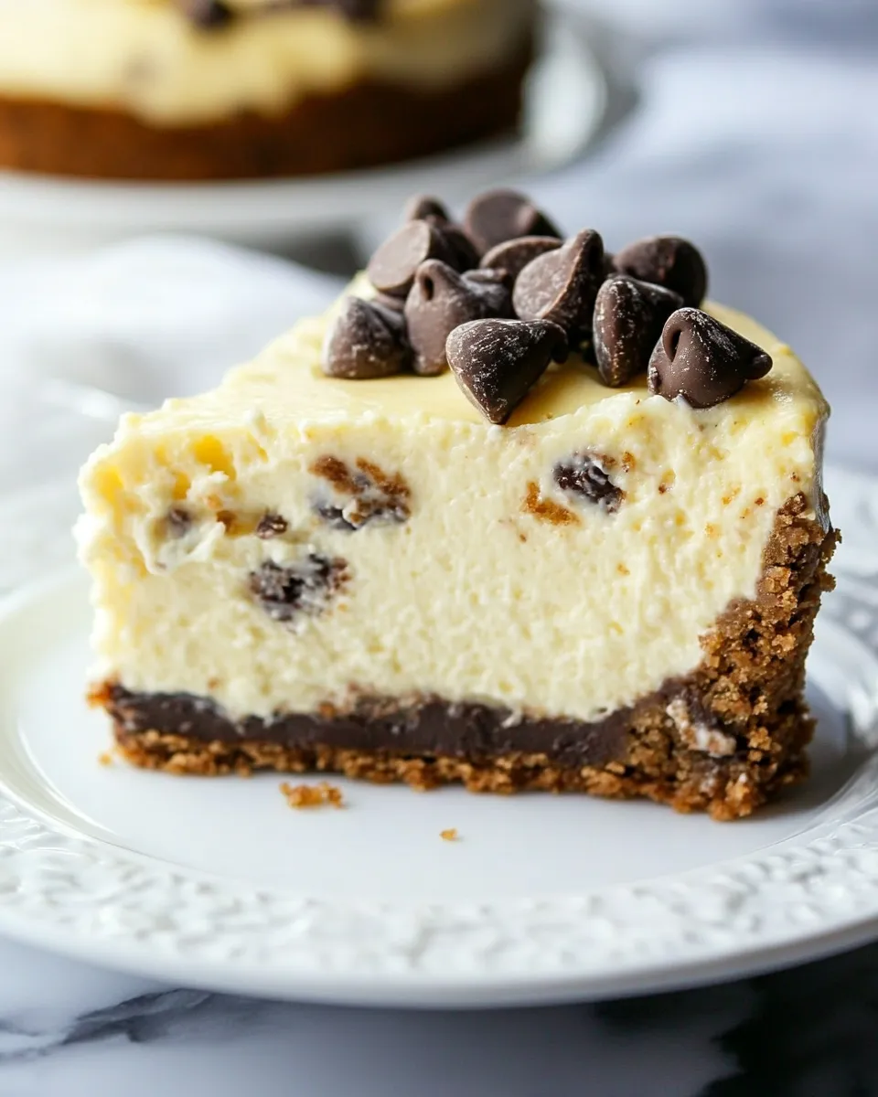 Classic Chocolate Chip Cookie Dough Cheesecake image