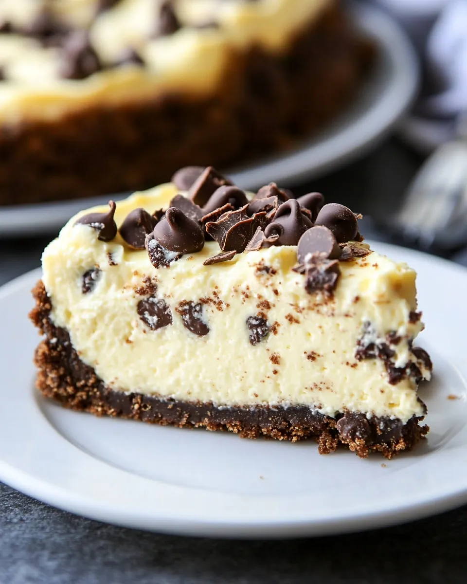 Easy Chocolate Chip Cookie Dough Cheesecake recipe photo