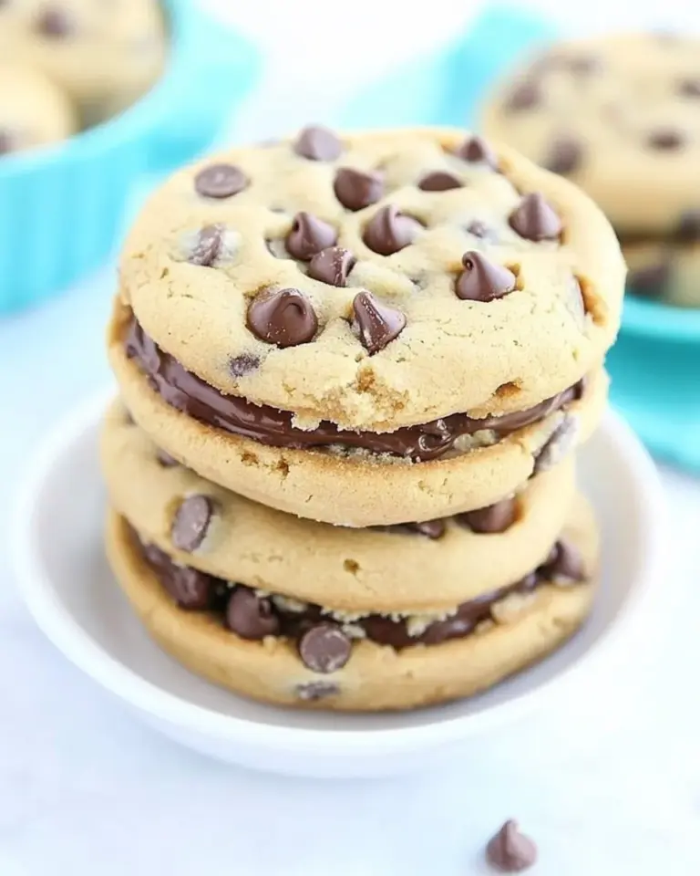 Homemade Chocolate Chip Cookie Dough Sandwich Cookies photo