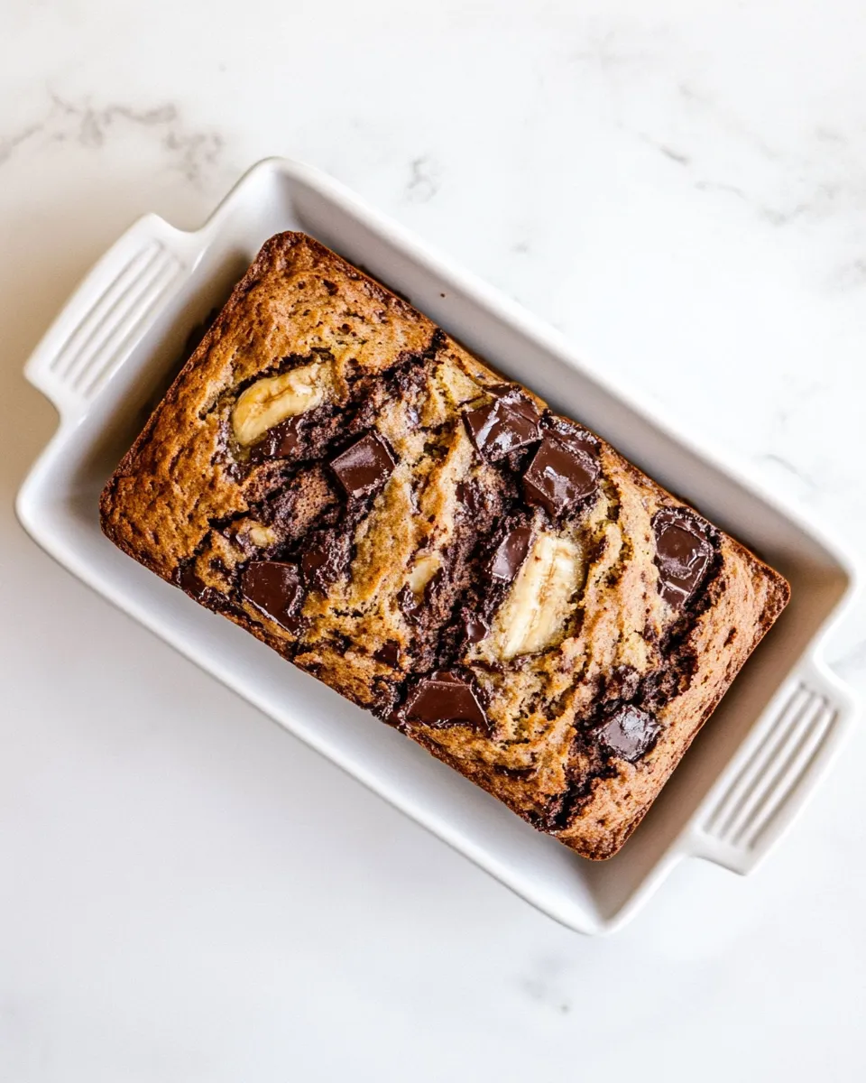 Classic Chocolate Chunk Coconut Banana Bread. dish photo