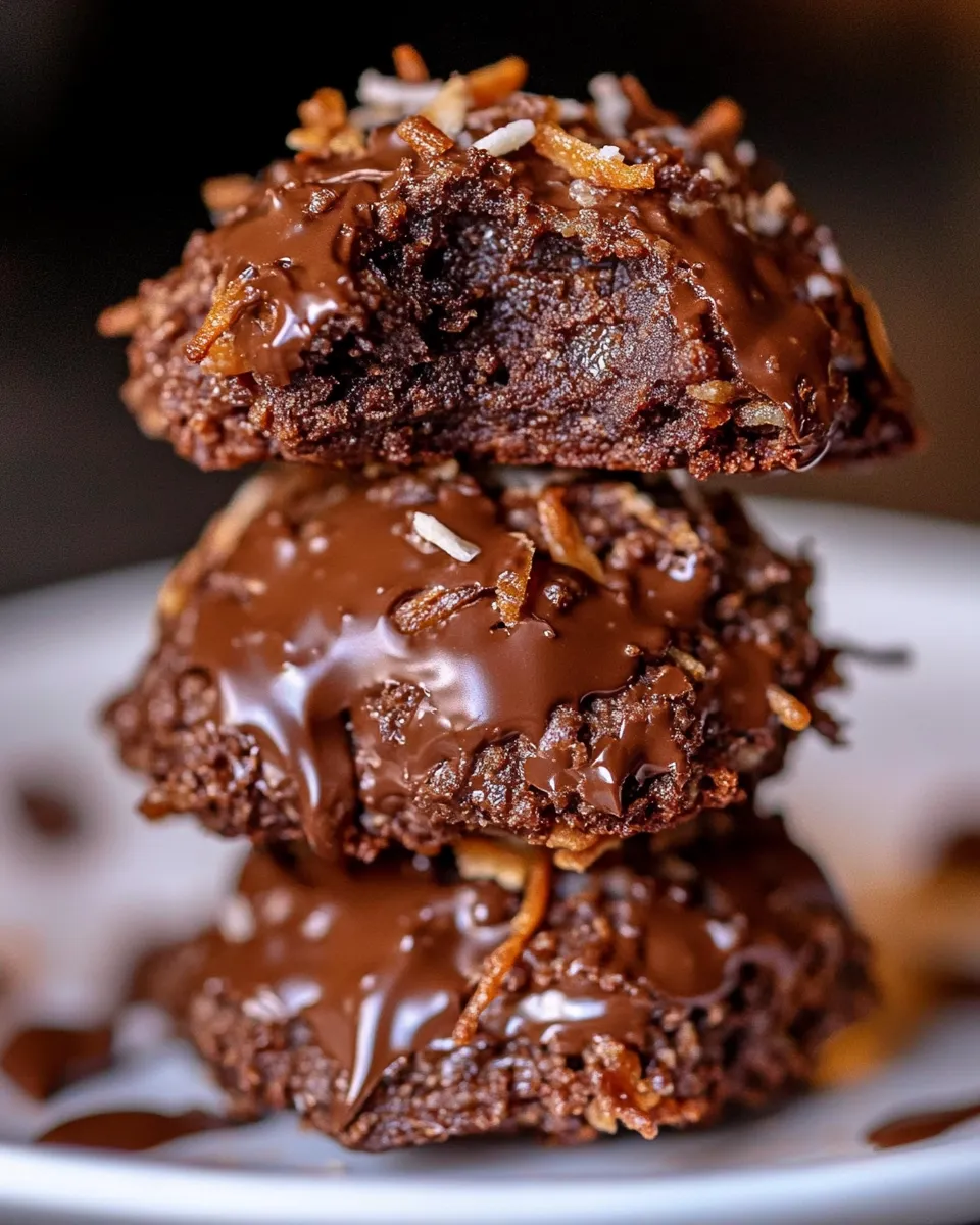 Homemade Chocolate Coconut Cookies photo