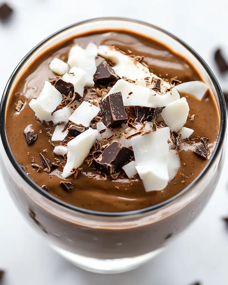 Homemade Chocolate Coconut Smoothie recipe photo