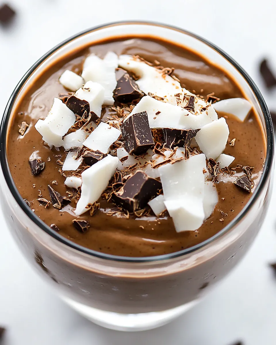Homemade Chocolate Coconut Smoothie recipe photo