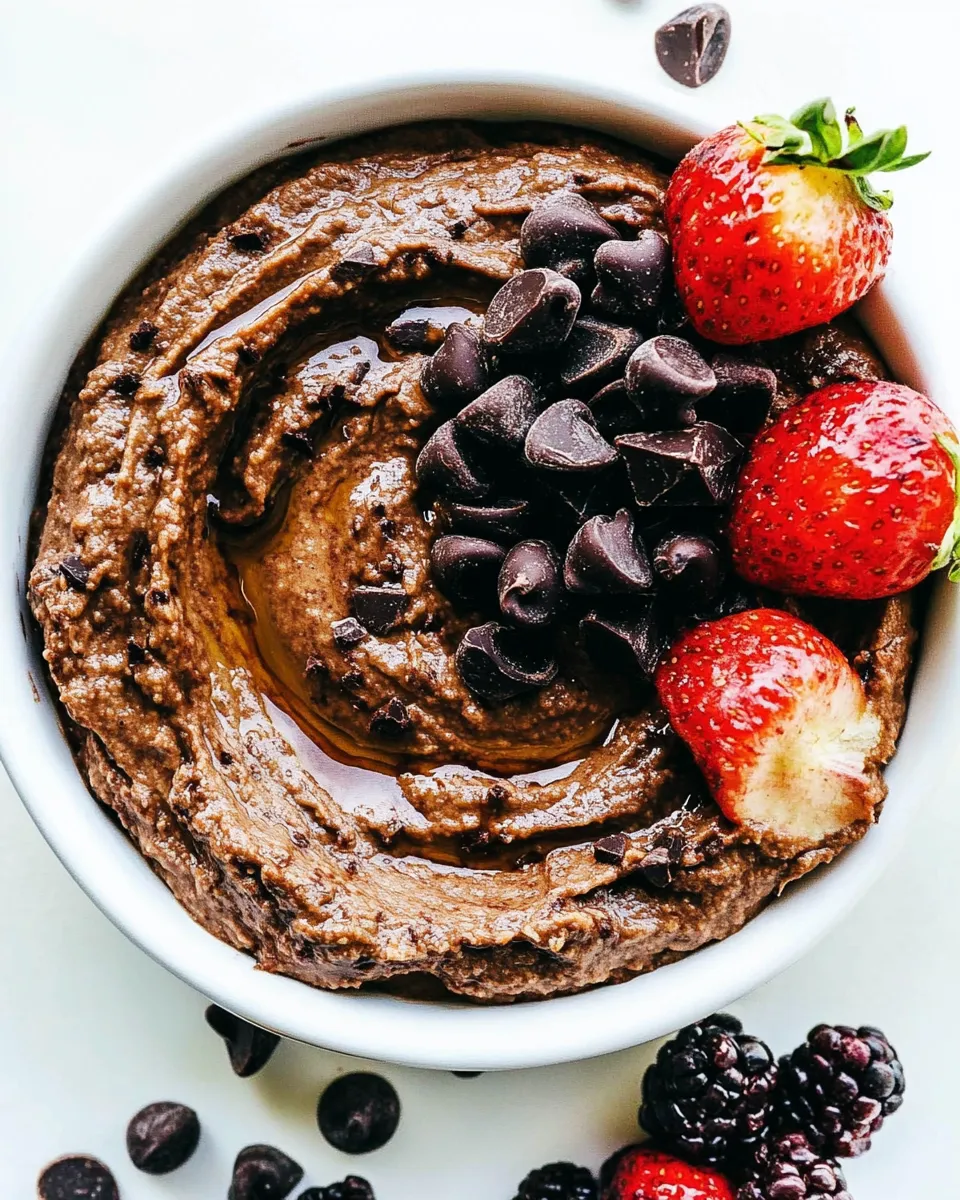 Homemade Chocolate Hummus (5 Minutes!) photo
