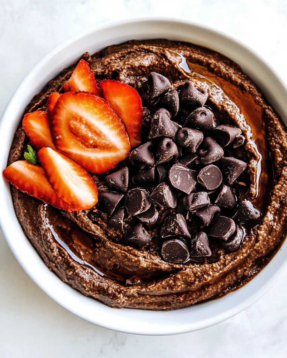 Easy Chocolate Hummus (5 Minutes!) recipe photo