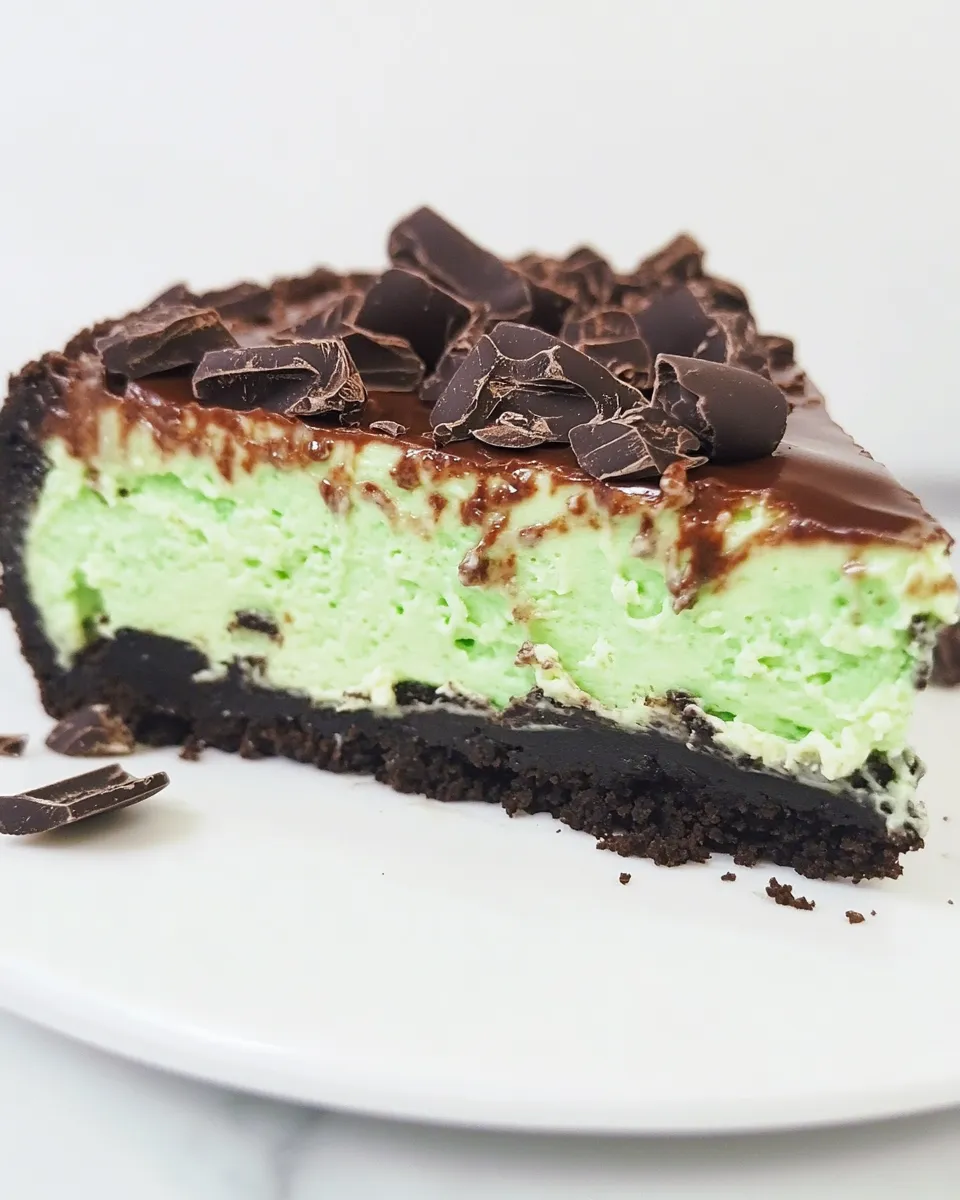 Homemade Chocolate Mint Cheesecake photo