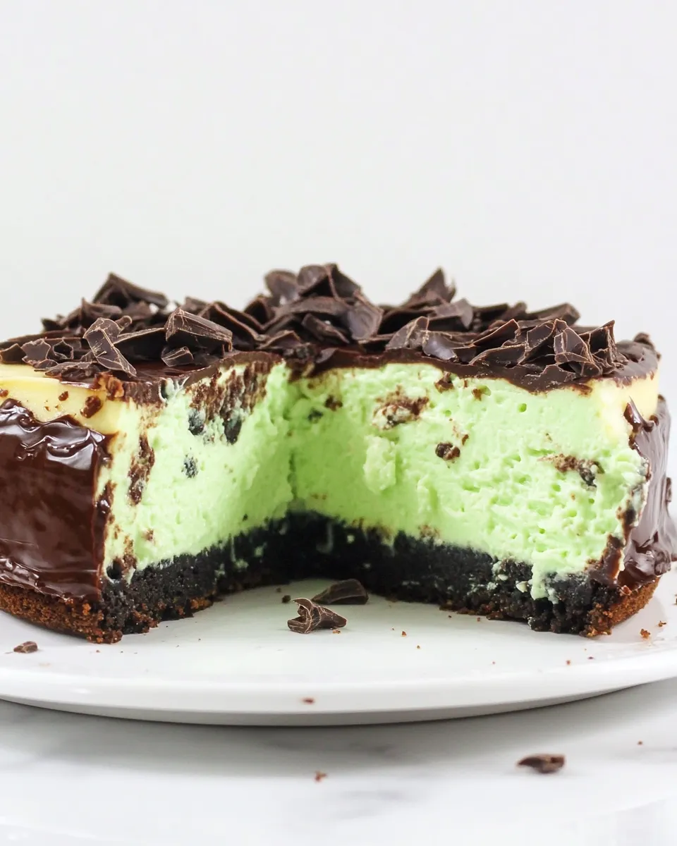 Classic Chocolate Mint Cheesecake image