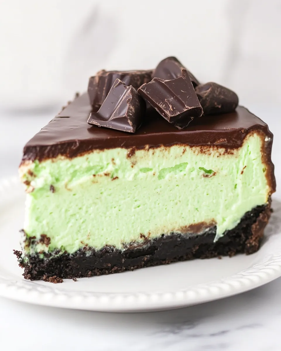 Easy Chocolate Mint Cheesecake recipe photo