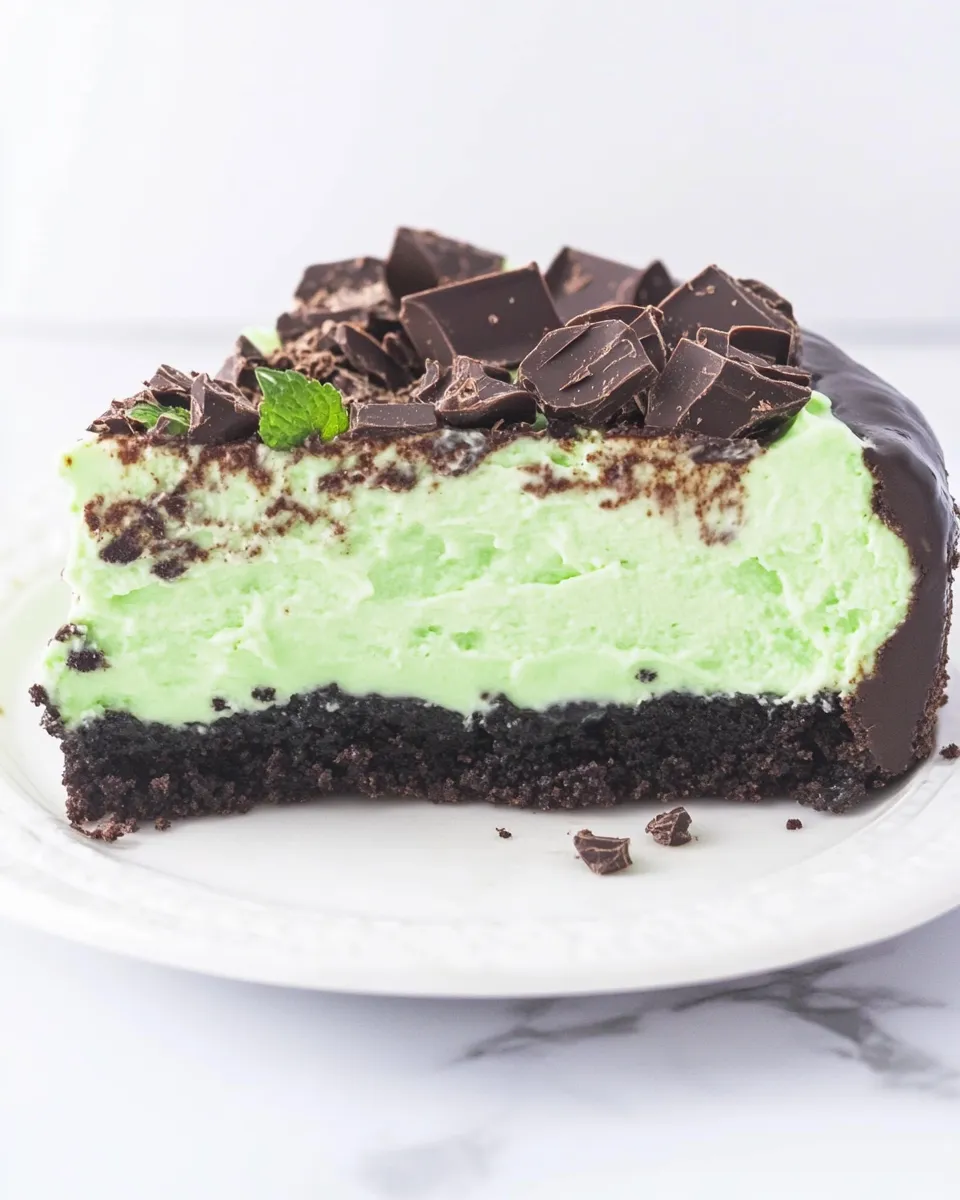 Delicious Chocolate Mint Cheesecake dish photo
