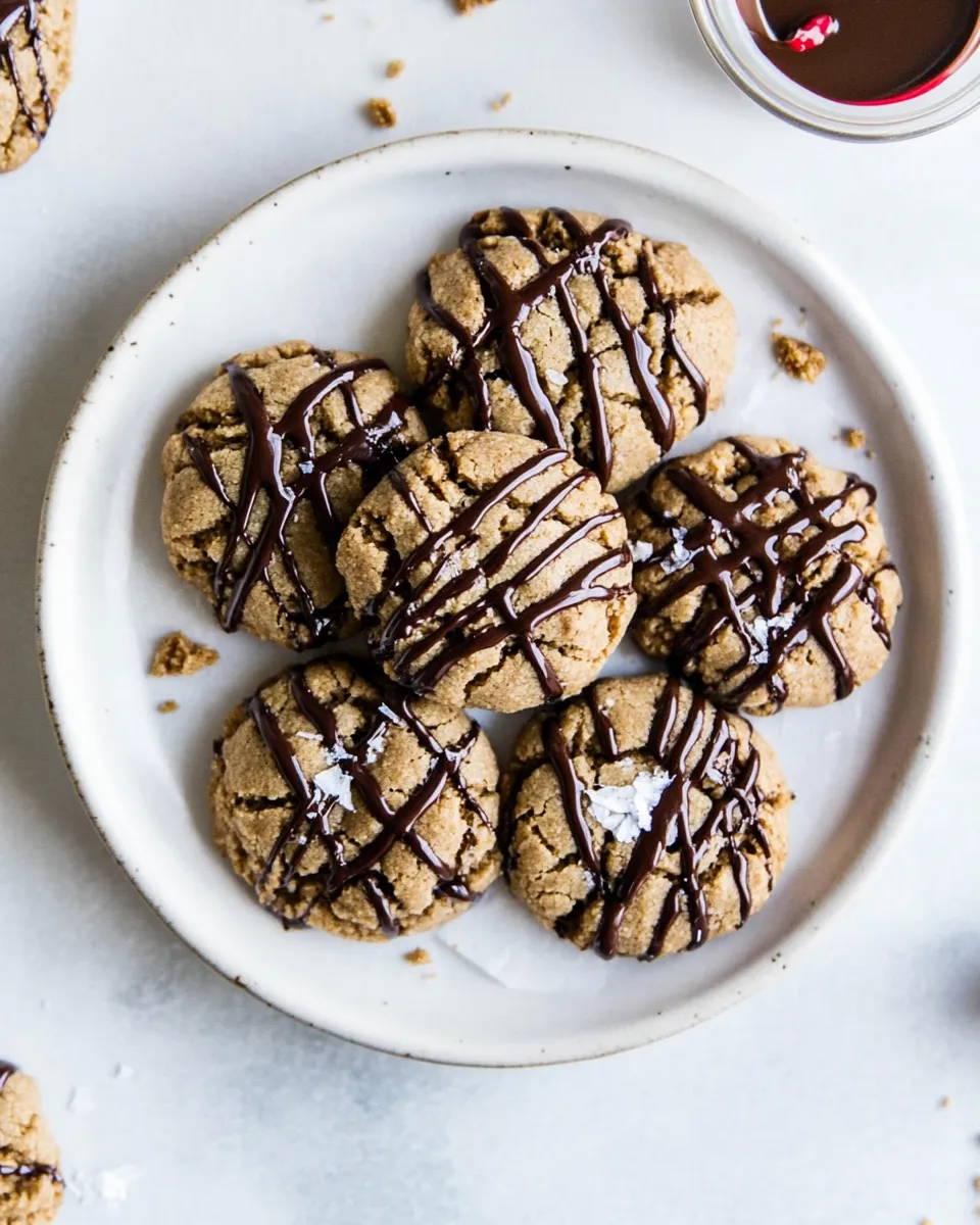 Classic Chocolate Peanut Butter Crinkle Cookies. dish photo
