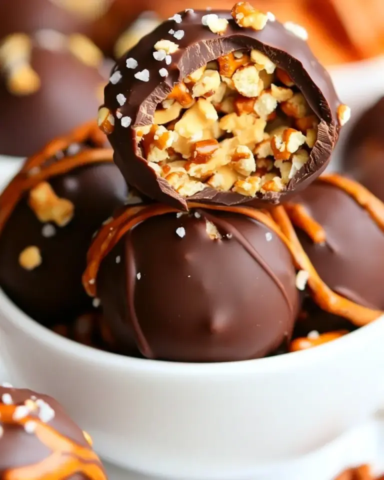 Homemade Chocolate Pretzel Peanut Butter Balls photo
