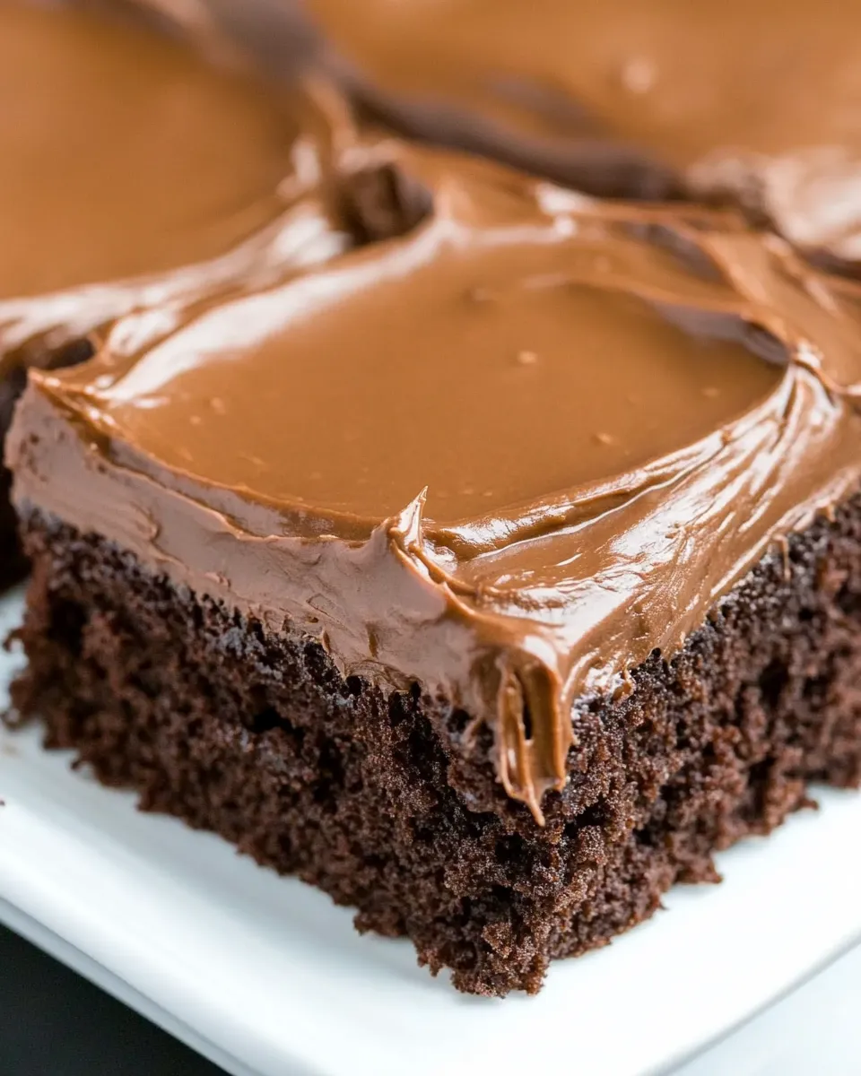 Easy Chocolate Sheet Cake with Milk Chocolate Ganache Frosting recipe photo