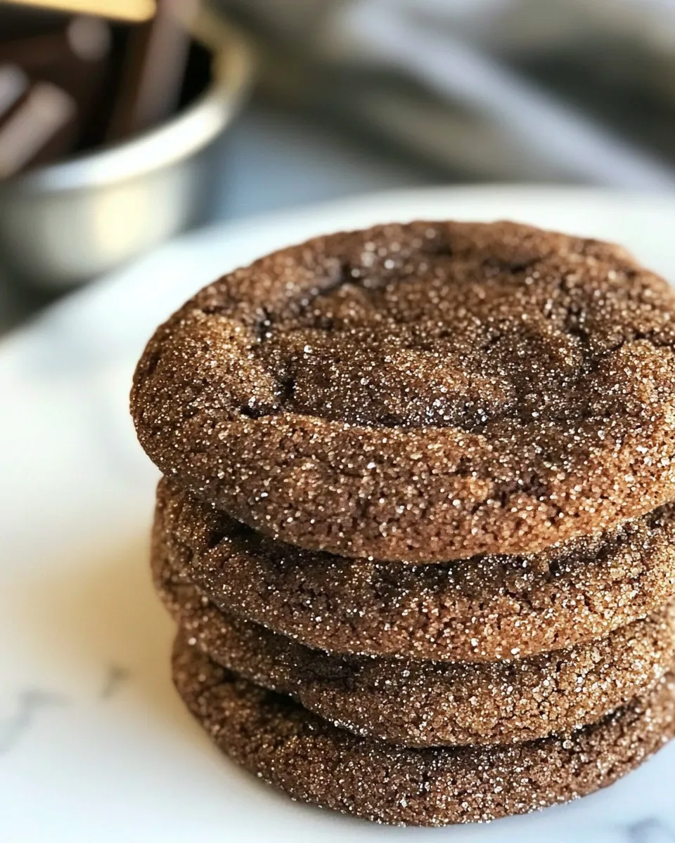 Easy Chocolate Snickerdoodles food shot