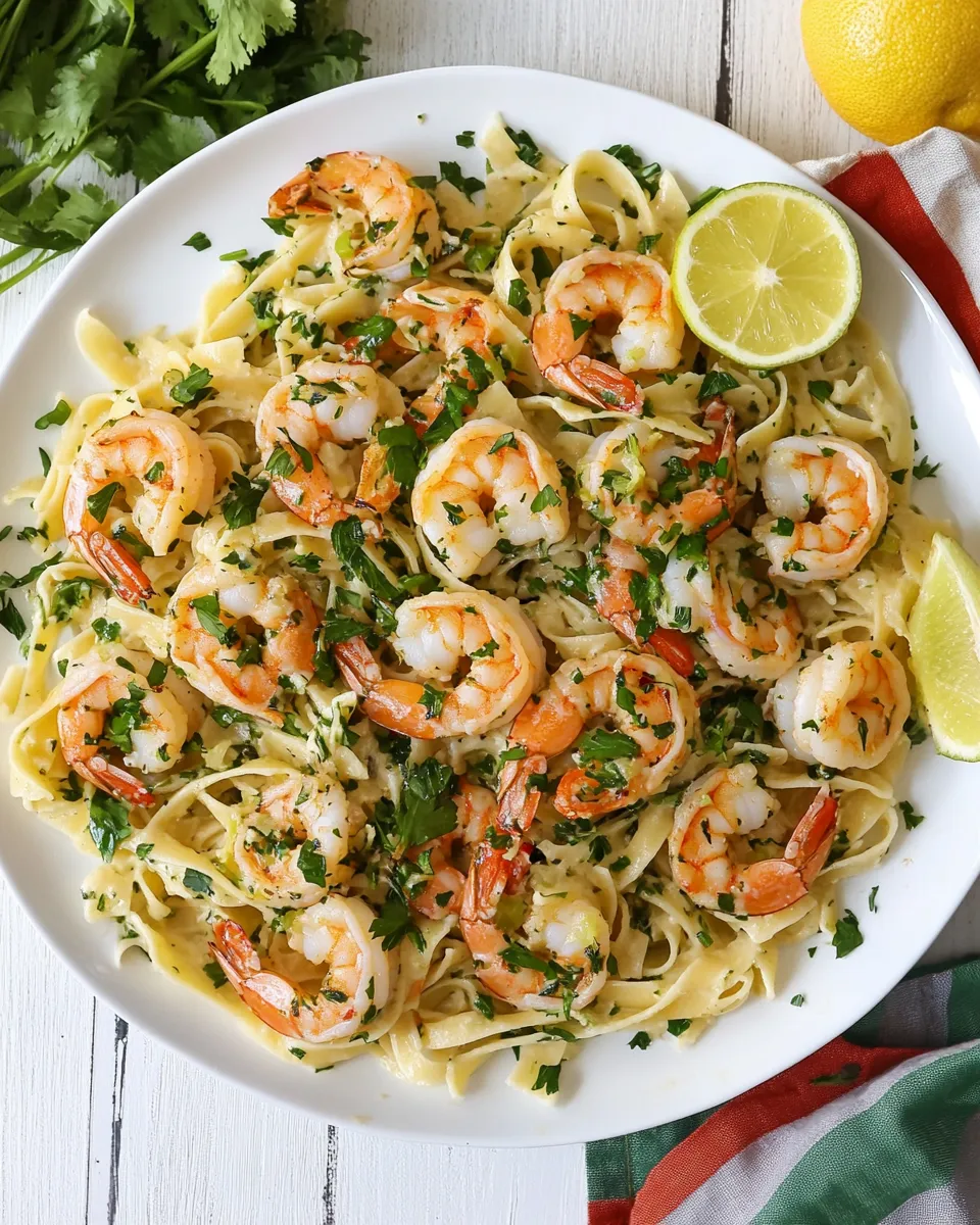 Classic Cilantro Lime Shrimp Pasta image