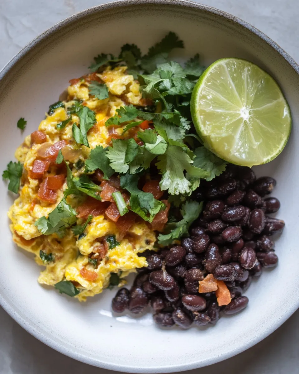 Classic Cilantro Scramble with Spiced Black Beans dish photo