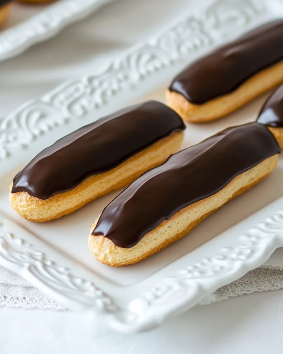 Perfect Classic Eclairs food shot