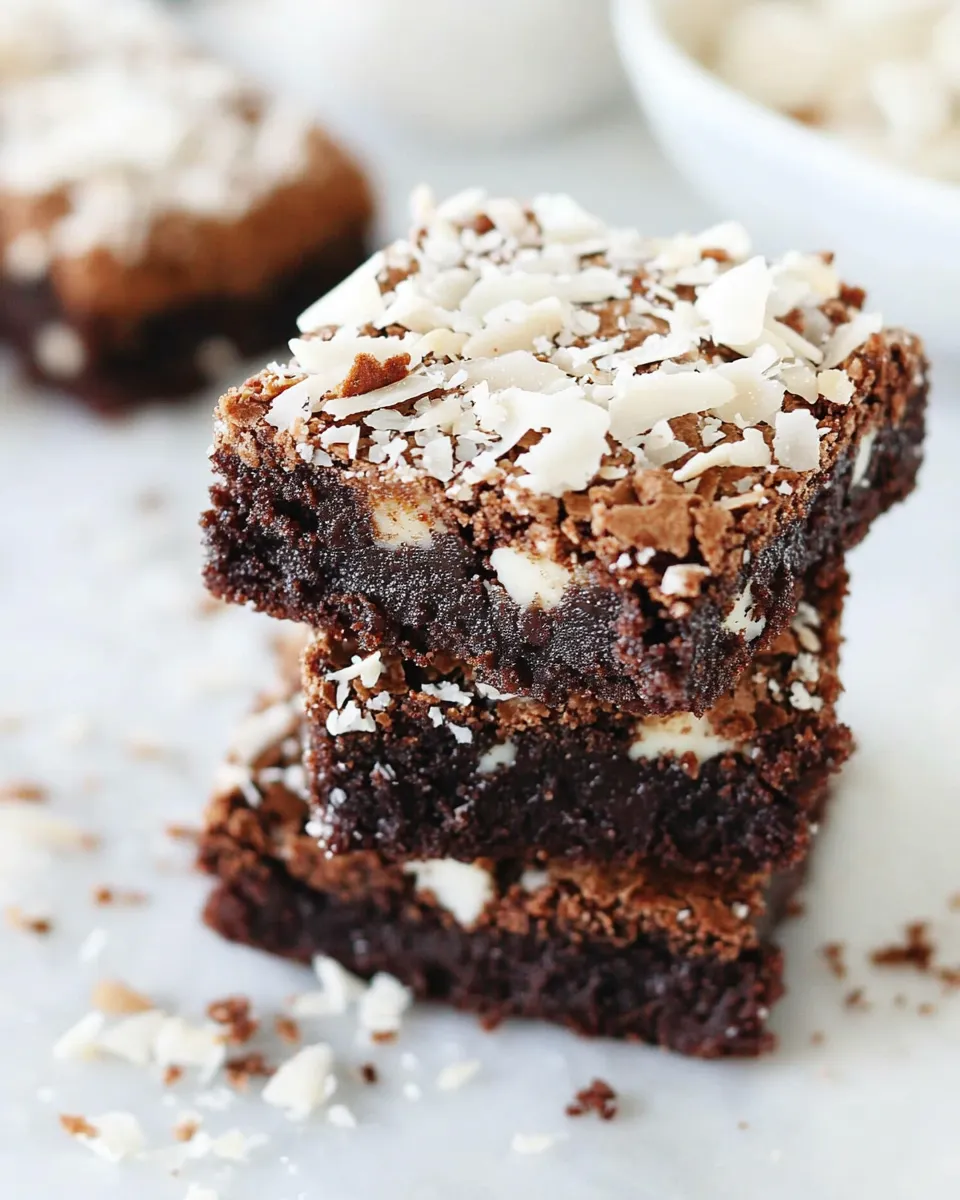 Homemade Coconut Brownies photo