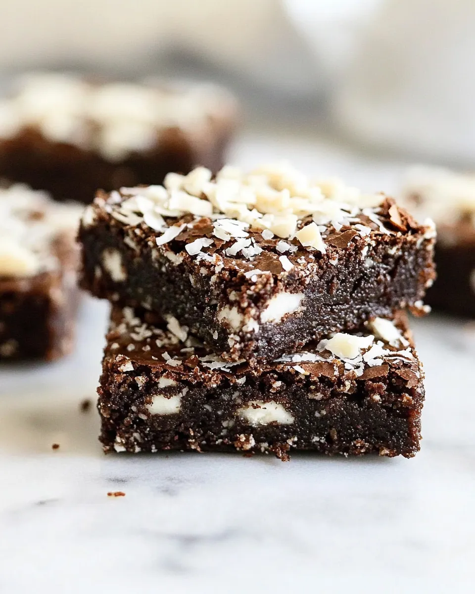 Easy Coconut Brownies recipe photo