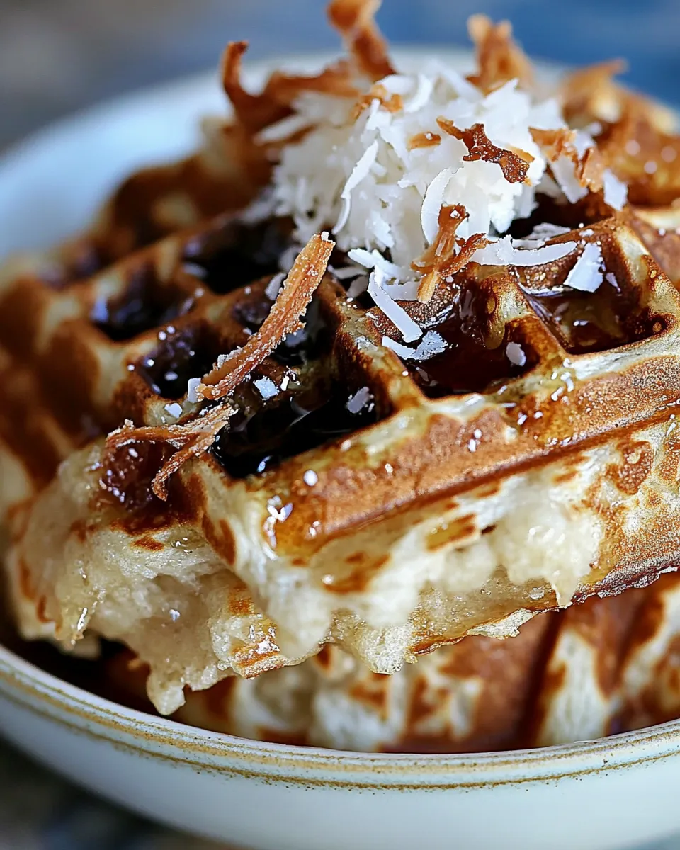 Homemade Coconut Lime Waffles Recipe photo
