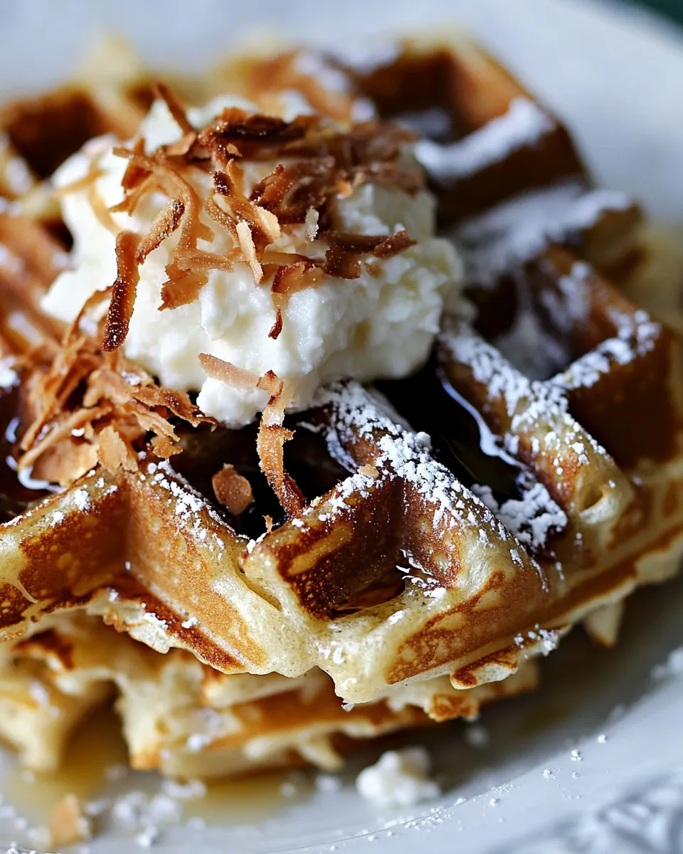 Delicious Coconut Lime Waffles Recipe dish photo