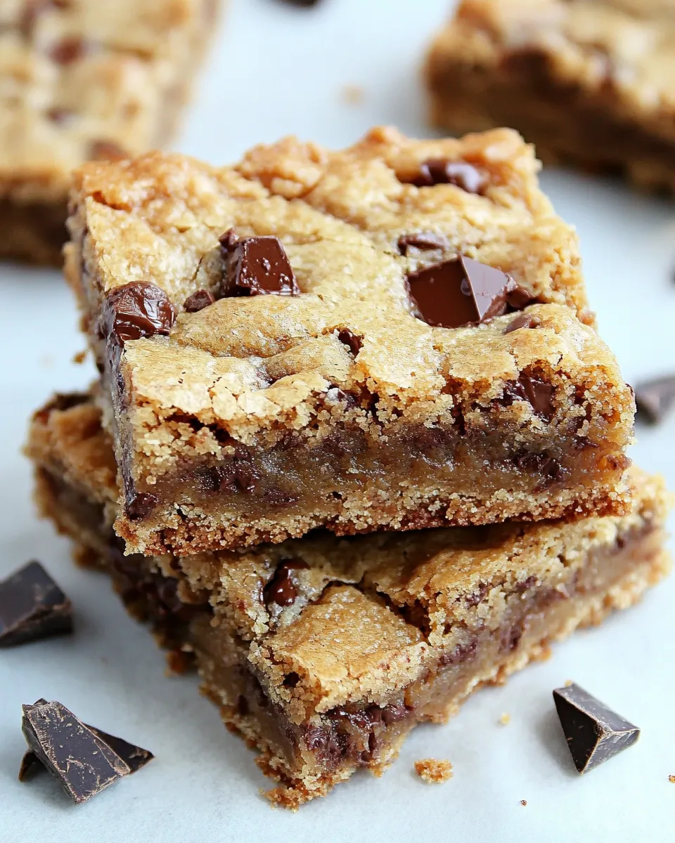 Classic Coconut Oil Chocolate Chunk Cookie Bars image