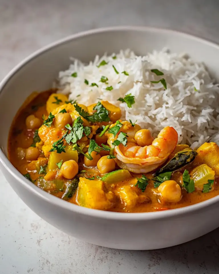 Delicious Coconut Shrimp Curry with Chickpeas recipe photo