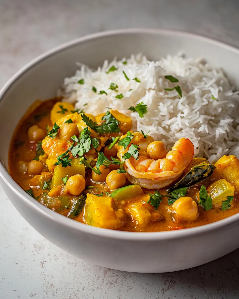 Delicious Coconut Shrimp Curry with Chickpeas recipe photo