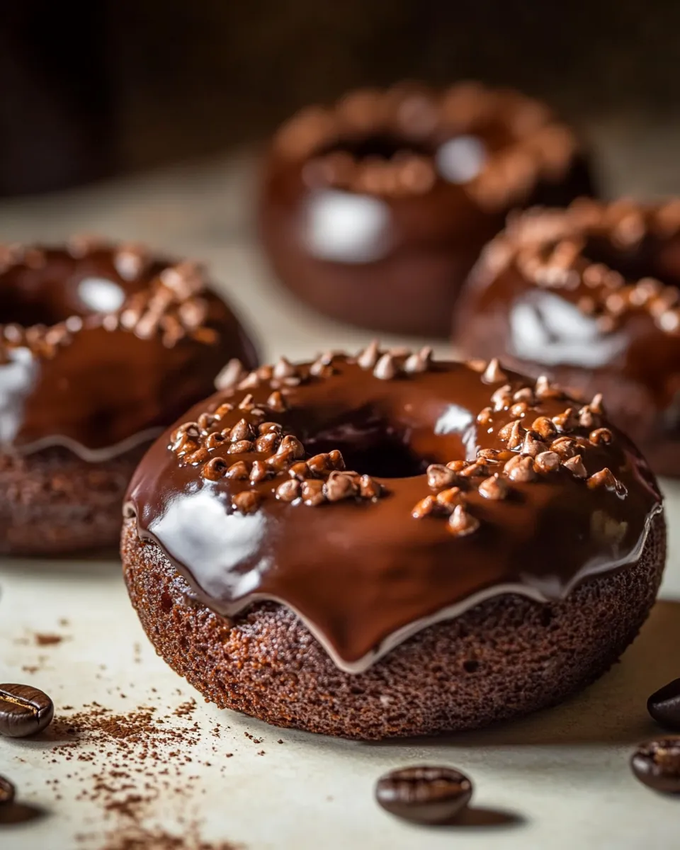 Easy Coffee Lovers Chocolate Cake Donuts food shot