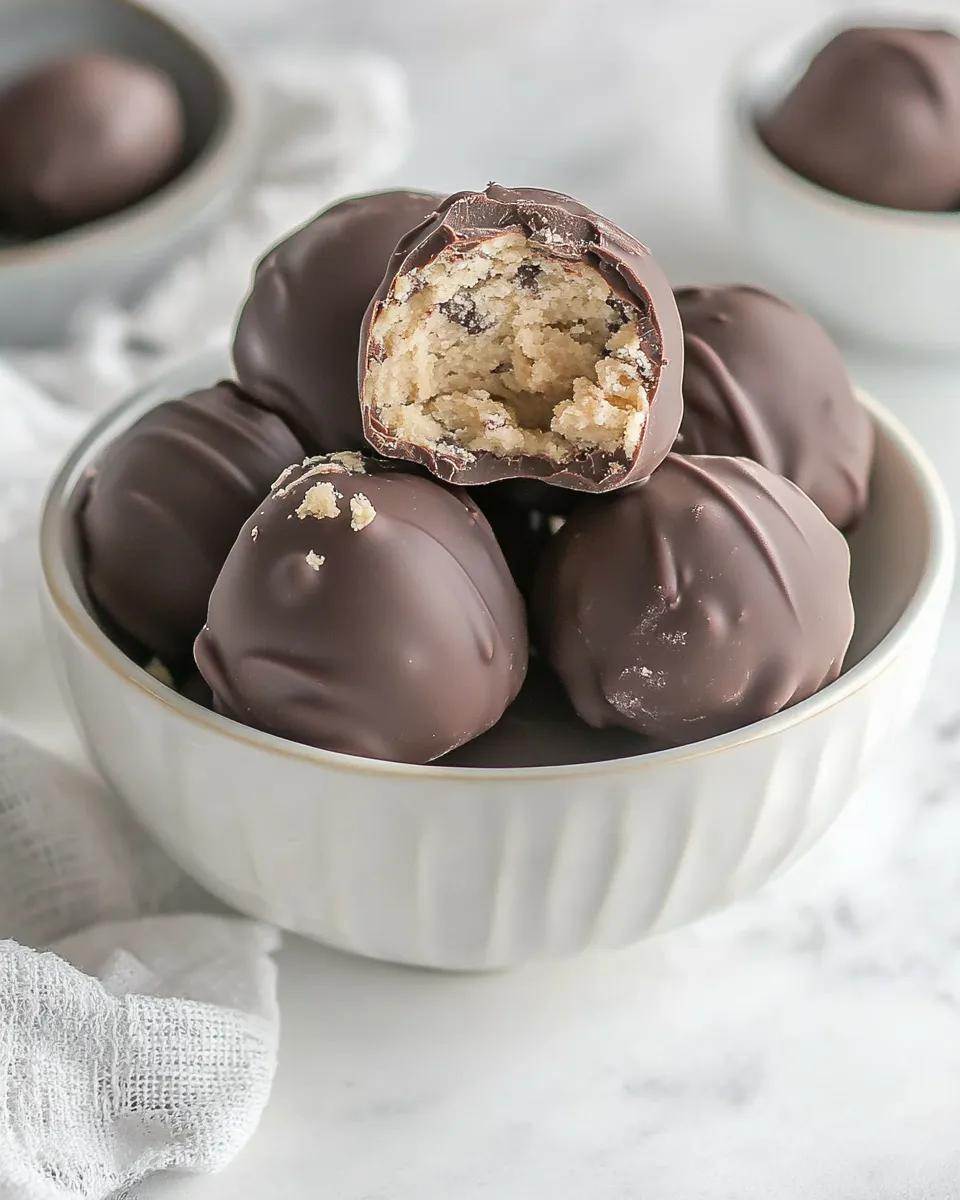 Homemade Cookie Dough Chocolate Truffles photo