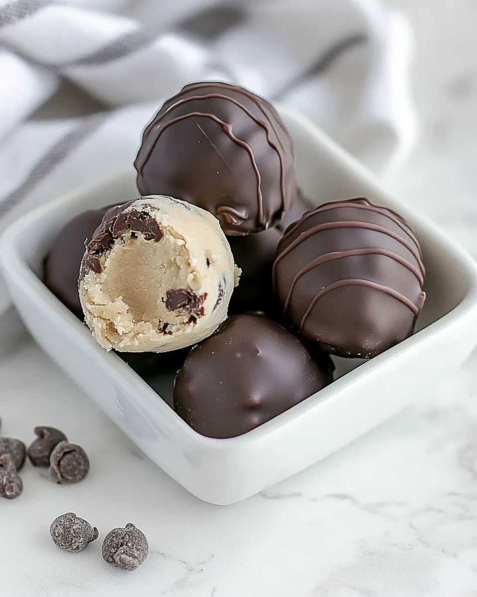 Easy Cookie Dough Chocolate Truffles recipe photo