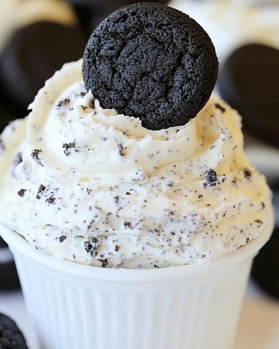 Easy Cookies and Cream Frosting food shot