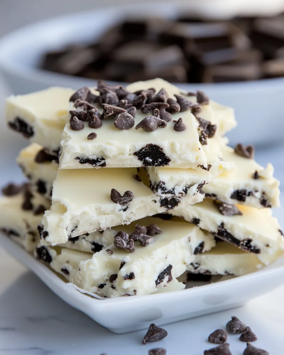 Classic Cookies and Cream White Chocolate Bark dish photo