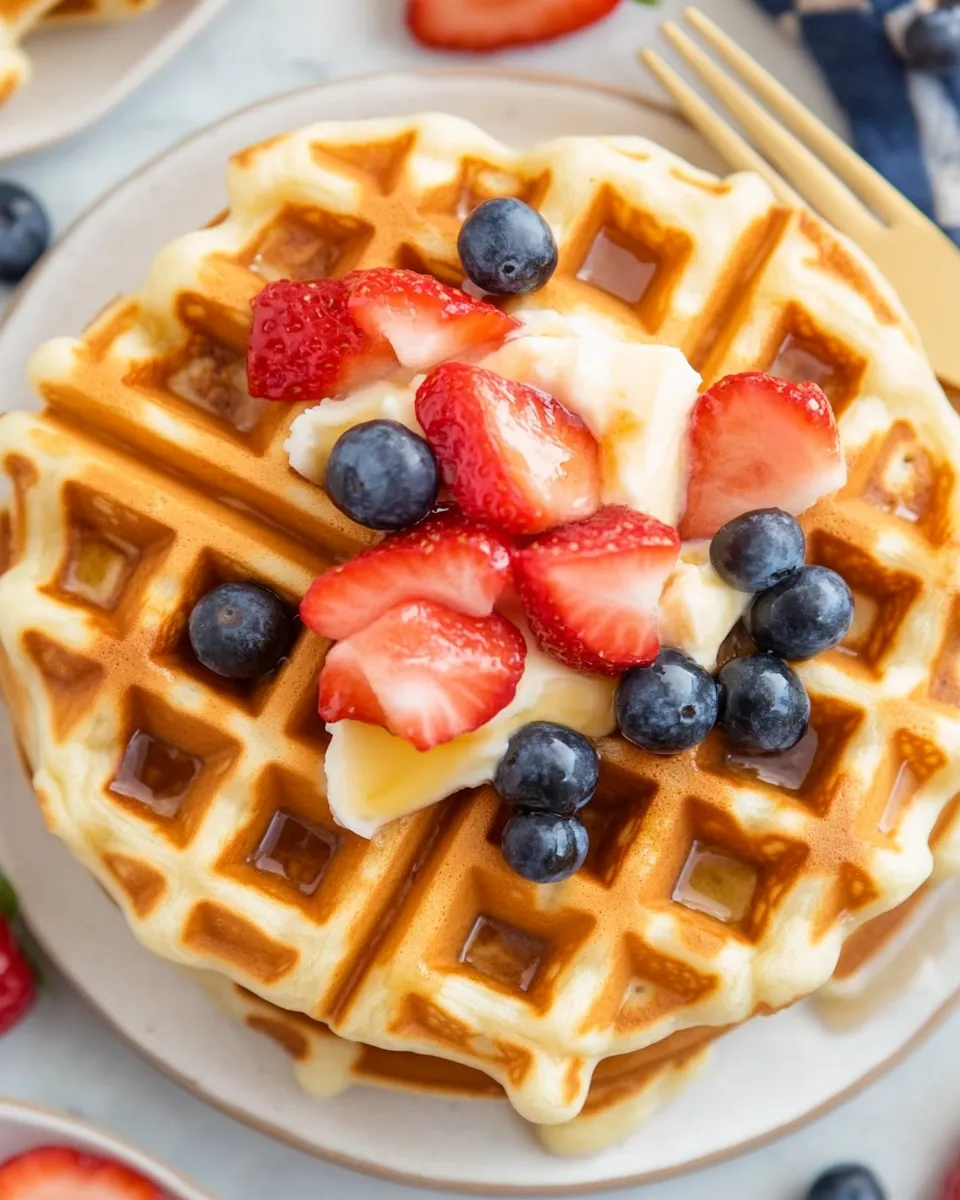 Classic Cottage Cheese Waffles recipe image