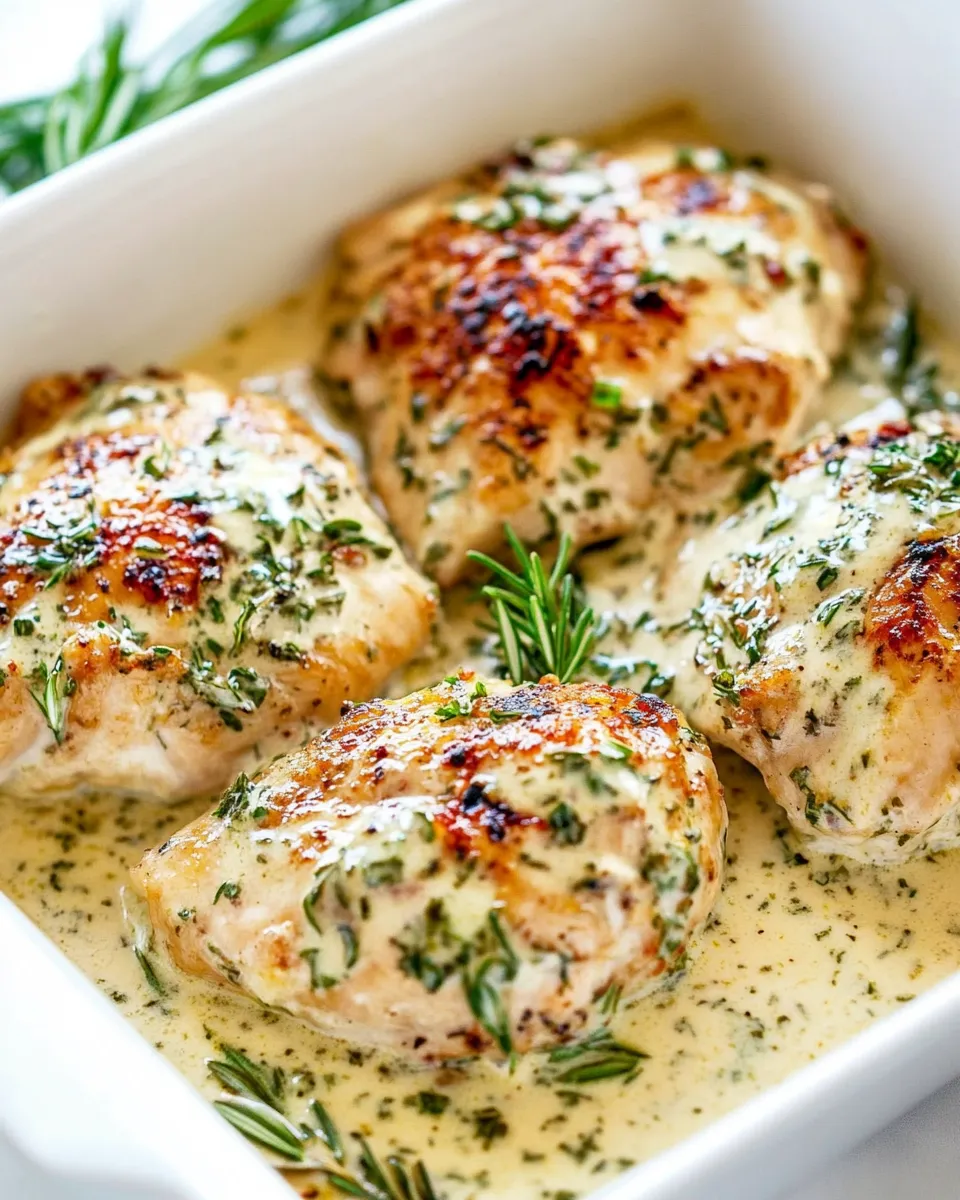 Homemade Creamy Chicken With Herbs recipe photo