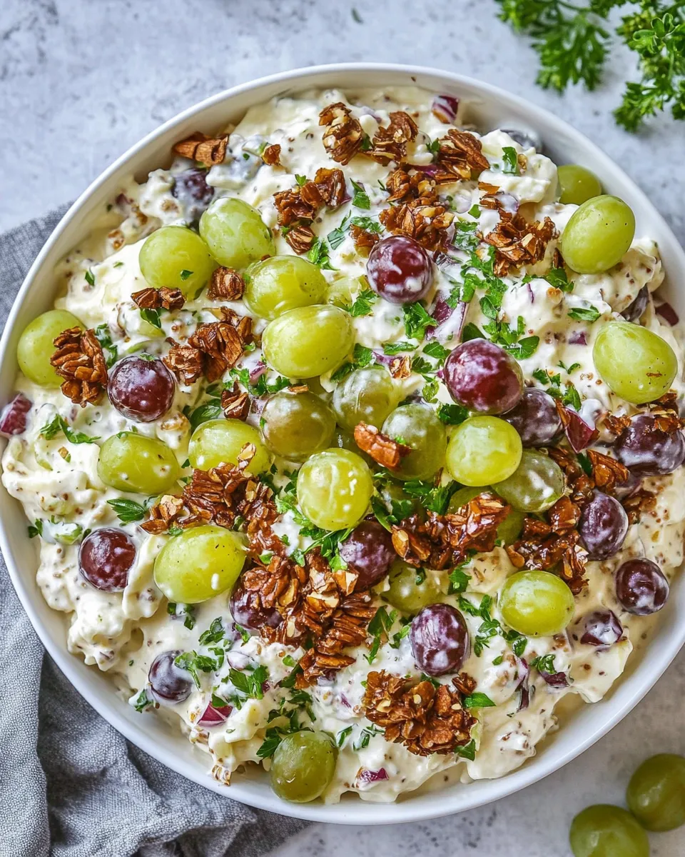 Easy Creamy Grape Salad recipe photo
