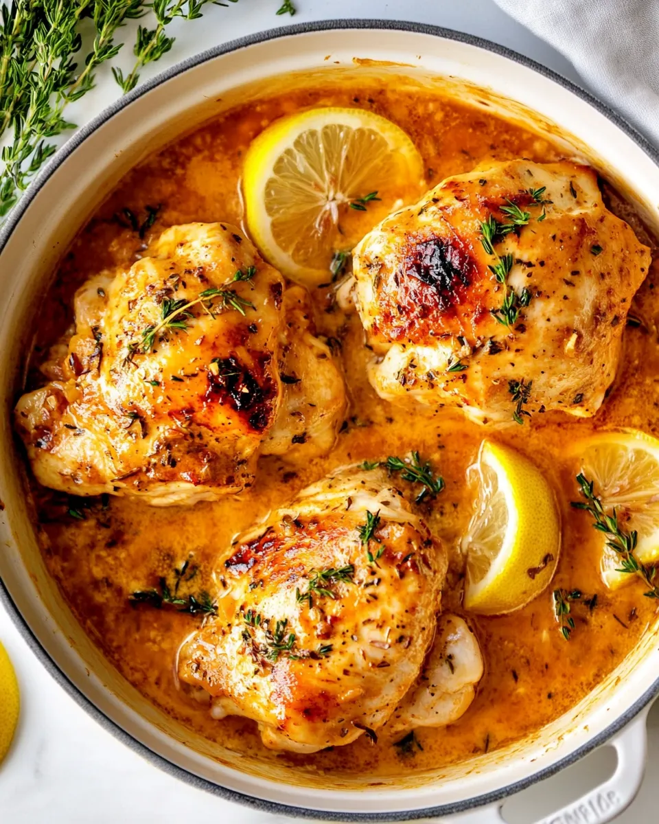 Easy Creamy Lemon Garlic Chicken food shot