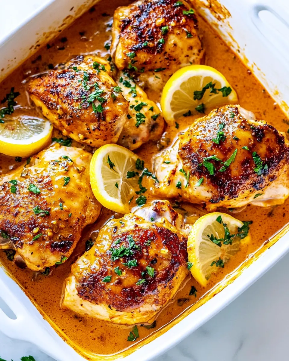Delicious Creamy Lemon Garlic Chicken image