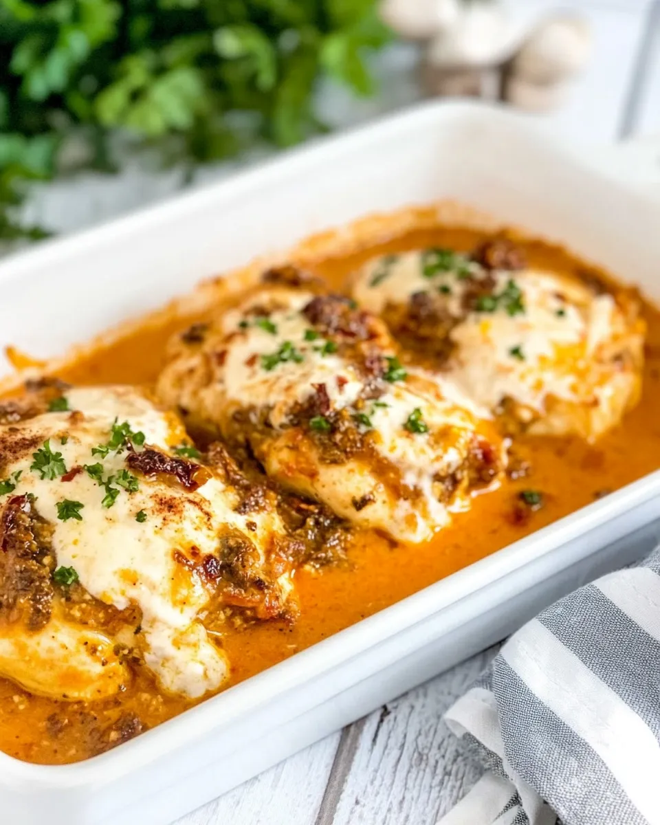 Easy Creamy Sun Dried Tomato Chicken dish photo