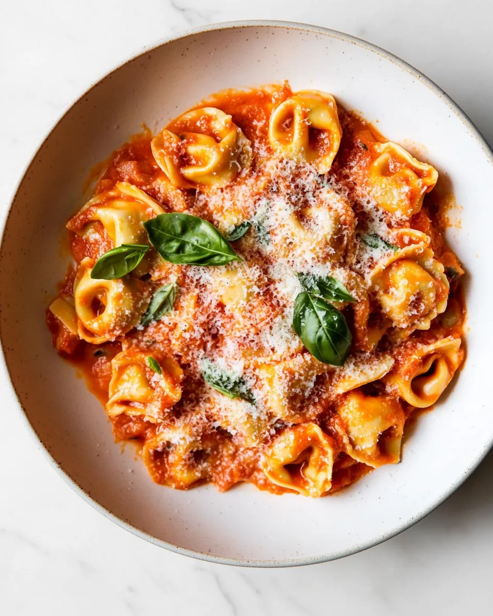 Classic Creamy Tomato Tortellini (One Pan) recipe image