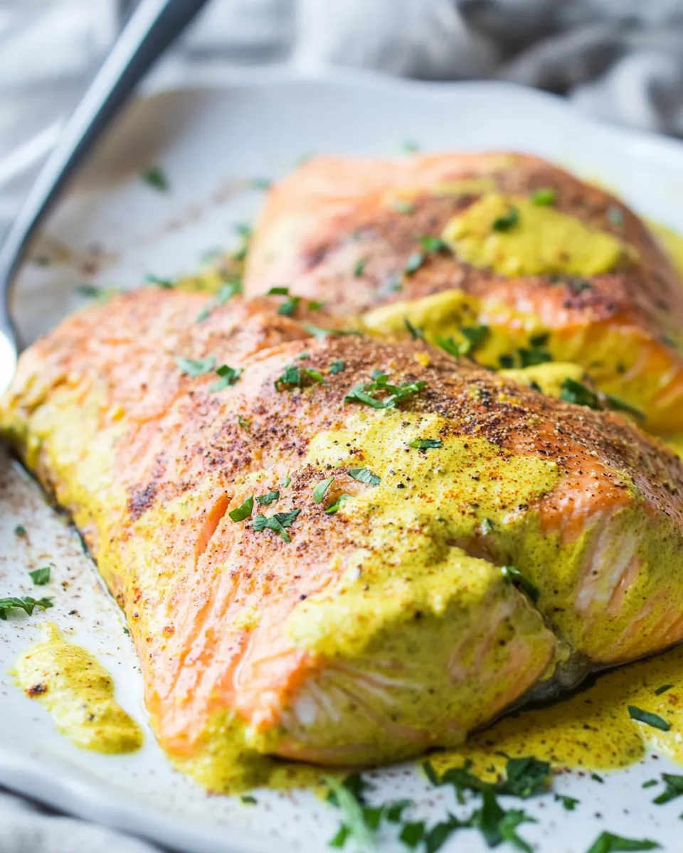 Classic Creamy Turmeric Ginger Baked Sockeye Salmon image