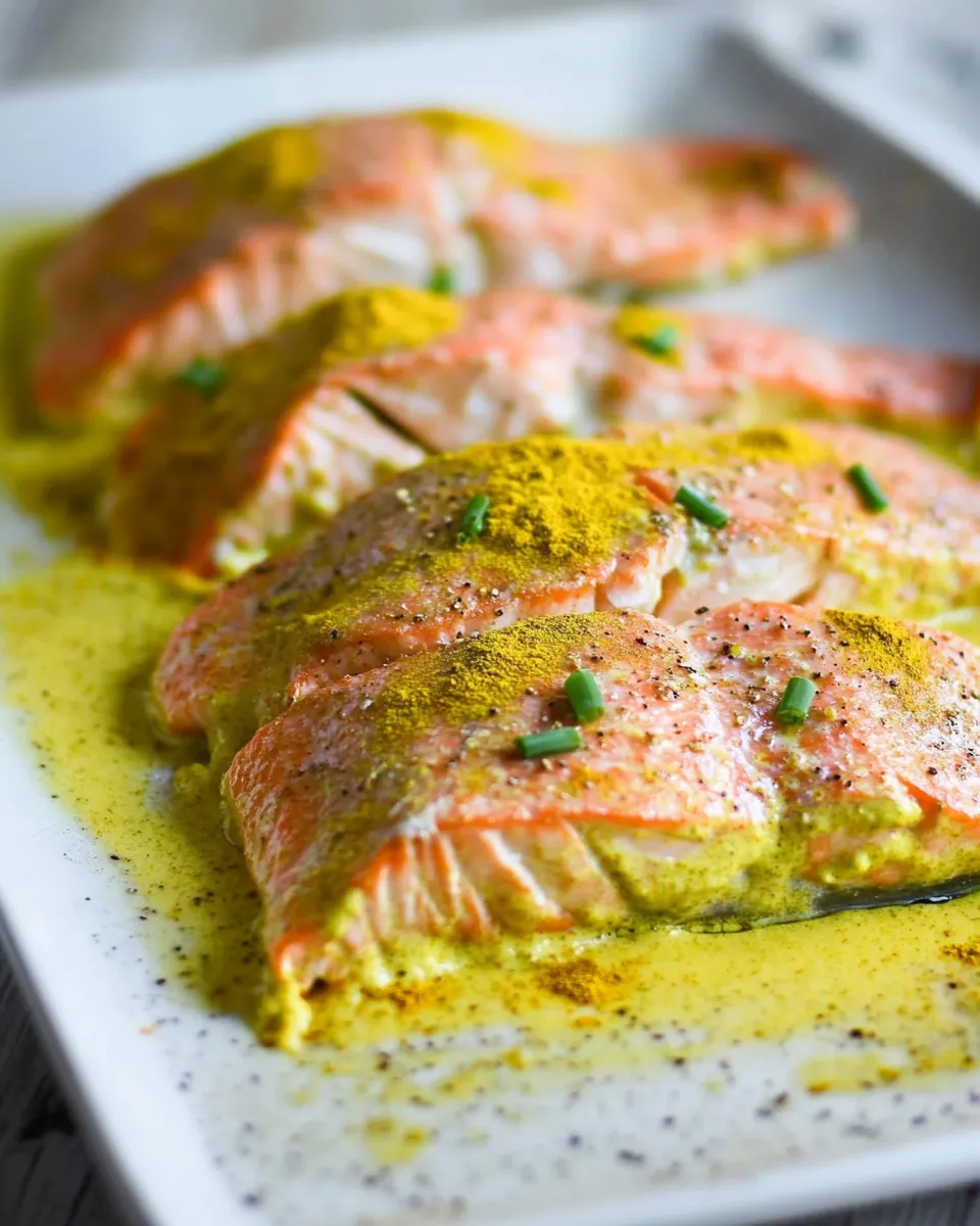 Easy Creamy Turmeric Ginger Baked Sockeye Salmon recipe photo