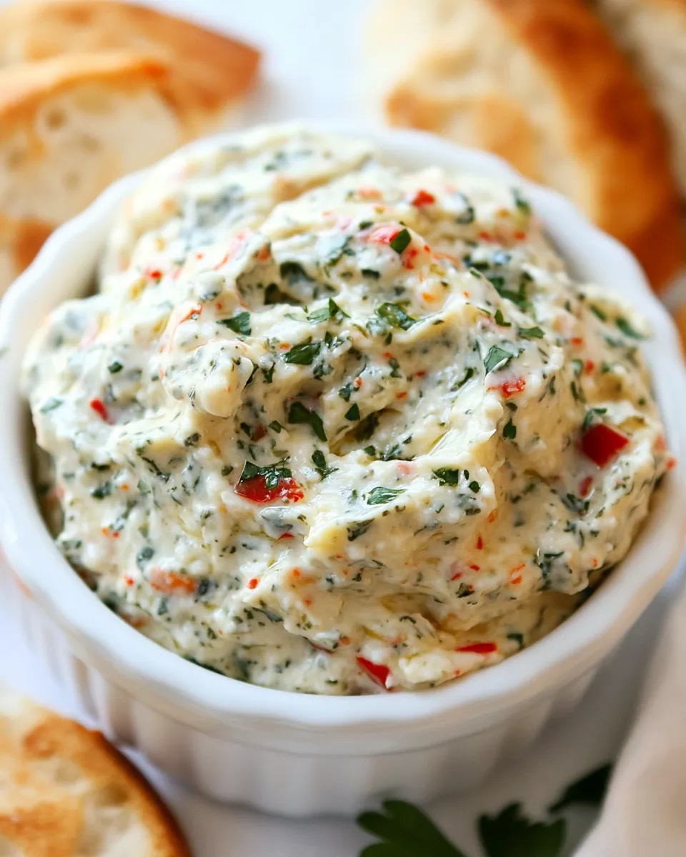 Easy Creamy Tuscan Spread food shot