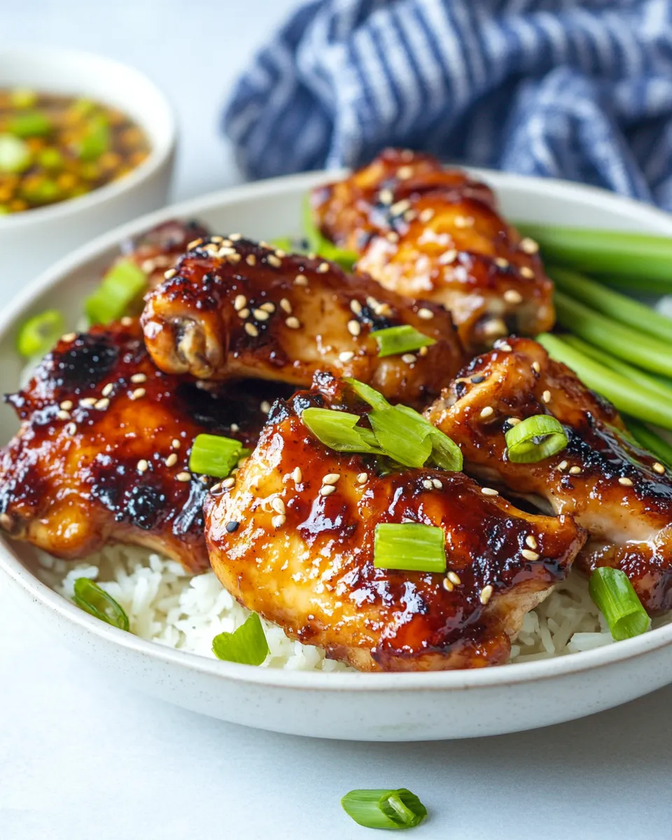 Homemade Crispy Air Fryer Asian Chicken Thighs photo