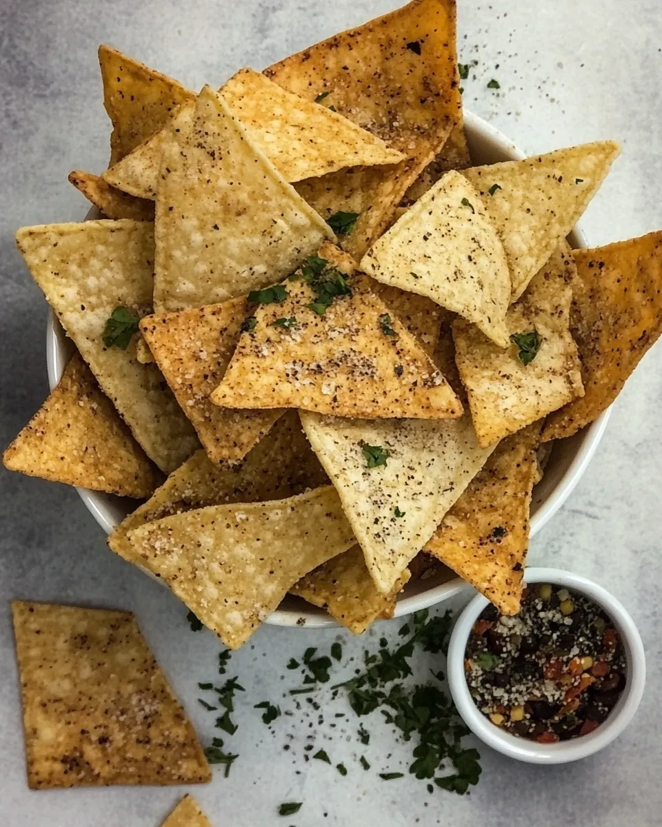 Classic Crispy Baked Flour Tortilla Chips recipe photo