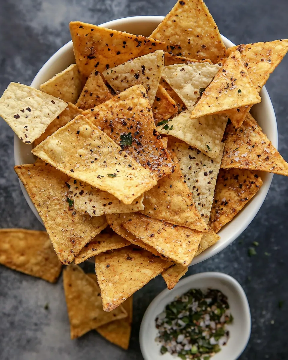 Easy Crispy Baked Flour Tortilla Chips dish photo